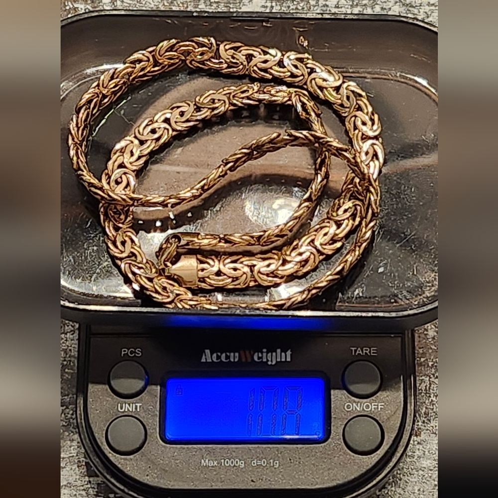 10kt gold binzantine necklace Solid gold - Picture 7 of 8